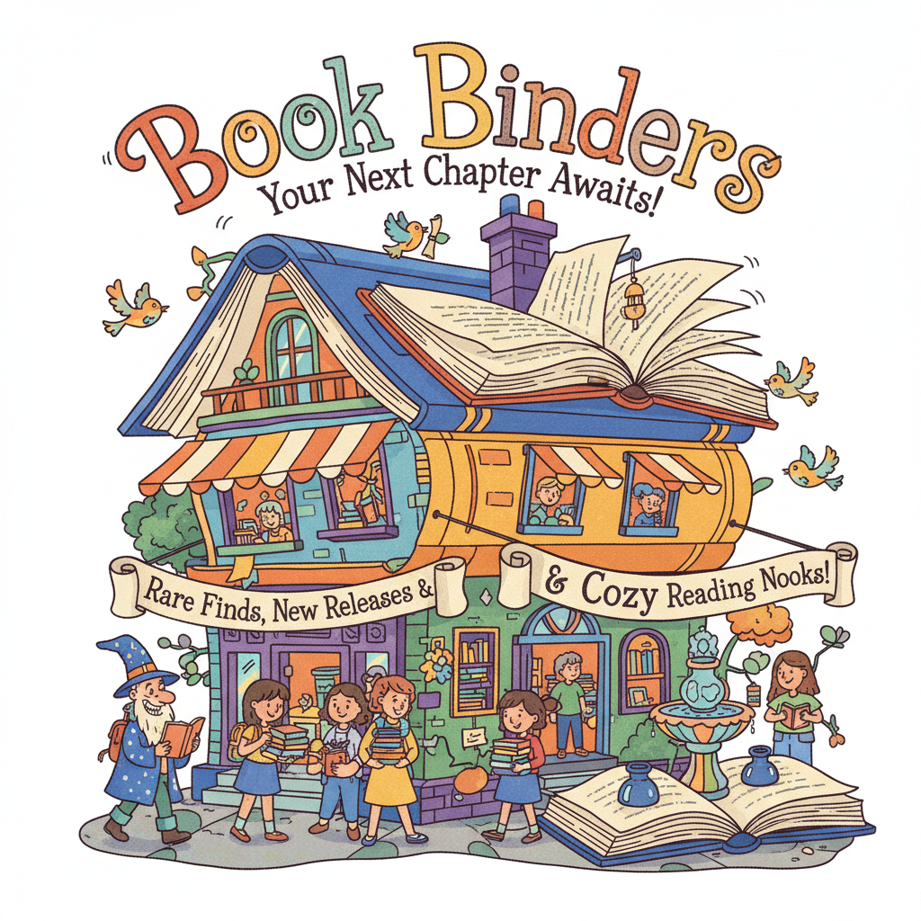 Book Binders bookstore marketing visual